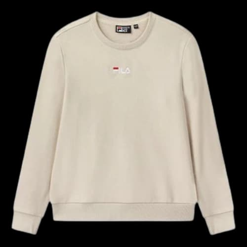 FILA Casual Embroidered Round Neck Yellow