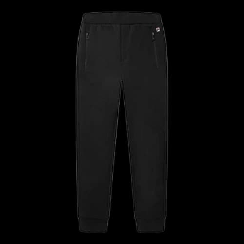 FILA Breathable Zipper Knit Sports Long Pants Black