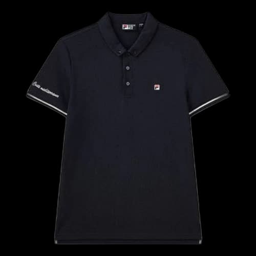 FILA Embroidery Logo Casual Sport Short Sleeve PoloShirt Men's Blue
