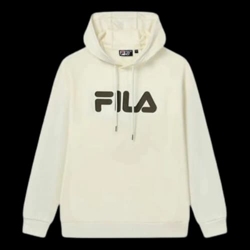 FILA Classic Logo Hoodie 'White Black'