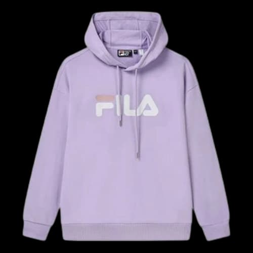 FILA Classic Logo Hoodie 'Purple White'
