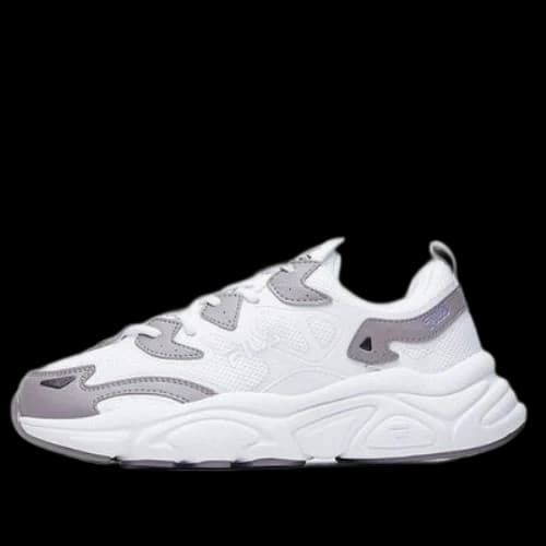 FILA White Line Low-Top Running Shoes White/Purple (Women's)