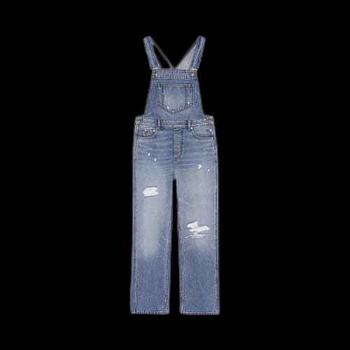 GANNI Overwashed Denim Overalls 'Denim'