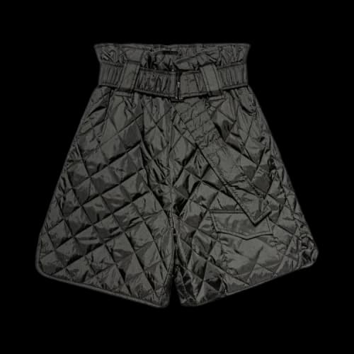 GANNI Ripstop Quilt Shorts 'Black'
