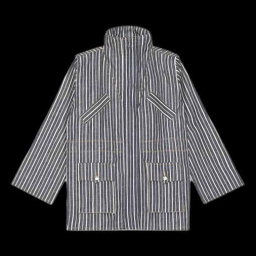 GANNI Mixed Stripe Denim Jacket 'Indigo'