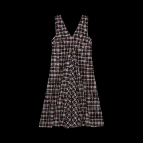 GANNI Midi Dress 'Fossil'