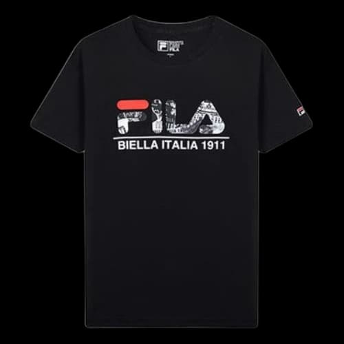 FILA Alphabet Printing Short Sleeve Black