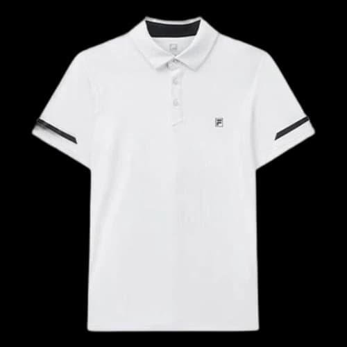 FILA Athletics Logo Printing Short Sleeve Polo Shirt White