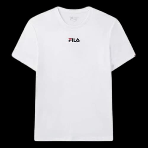 FILA Chest Embroidered Logo Short Sleeve White T-Shirt