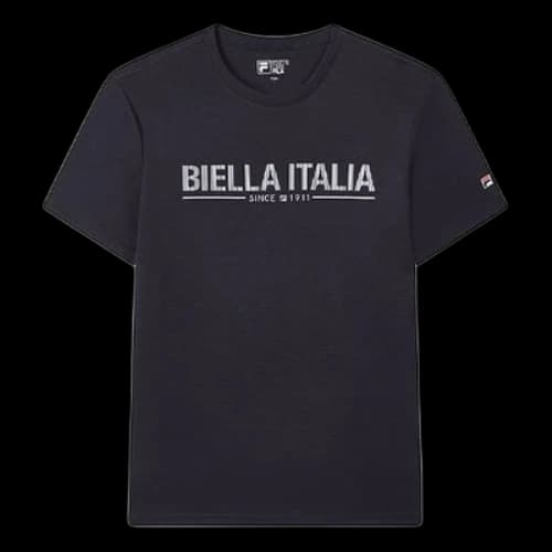 FILA Printing Business Short Sleeve Navy Blue