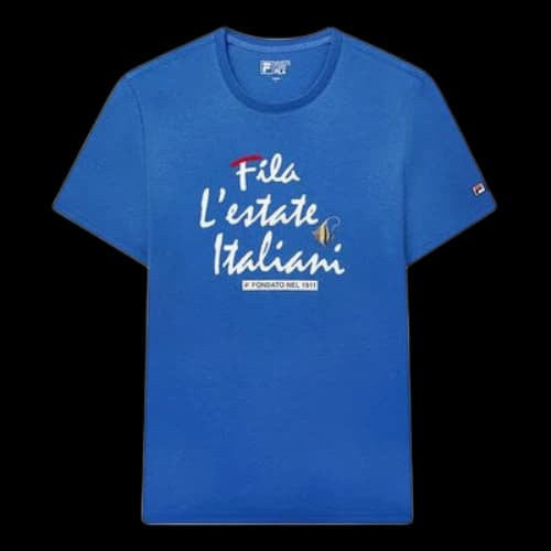 FILA Alphabet Printing Short Sleeve Blue