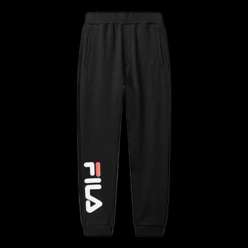 FILA Knit Casual Loose Sports Pants Black