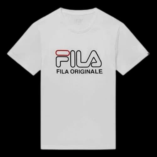 FILA Short Sleeve 2019 Athleisure Casual Sports LOGO Short Sleeve White