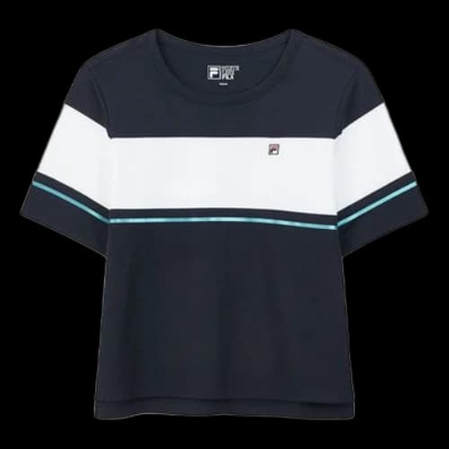 FILA Contrasting Colors Loose Short Sleeve Blue (Women's)
