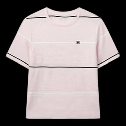FILA Knit Cozy Stripe Short Sleeve T-Shirt (Women's)