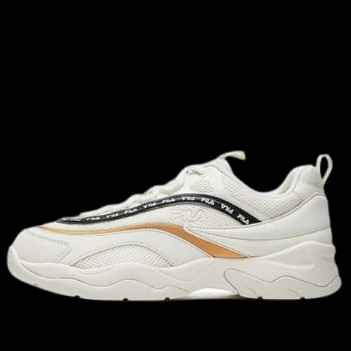 FILA Ray VNTG Running Shoes GS White/Black/Gold (Women's)