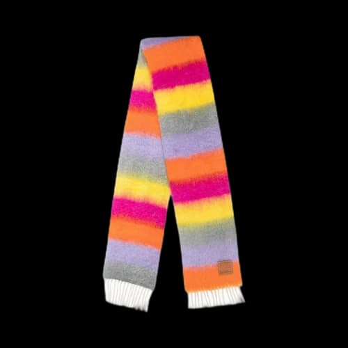 Loewe Stripe Mohair Scarf 'Orange/Pink/Yellow'