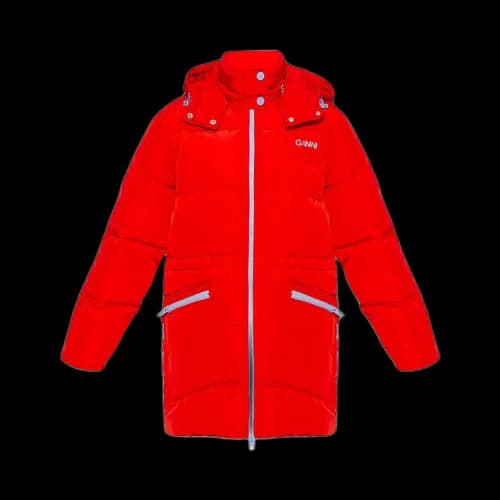 GANNI Tech Puffer Down Jacket 'Red'