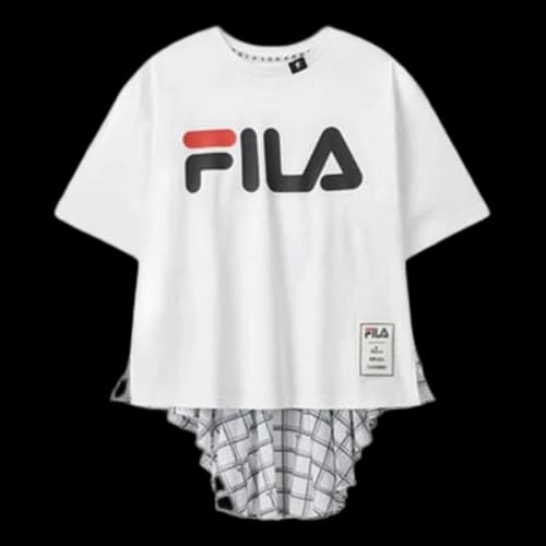 FILA x MIHARA Short Sleeve White Splicing (Women's)