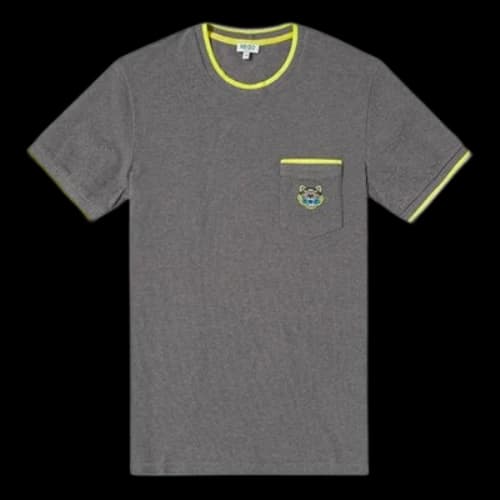 KENZO Pocket Round Neck Short Sleeve Gray