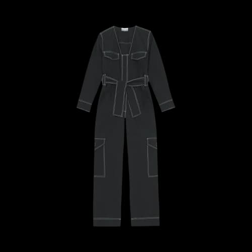 GANNI Crepe Jumpsuit 'Black'
