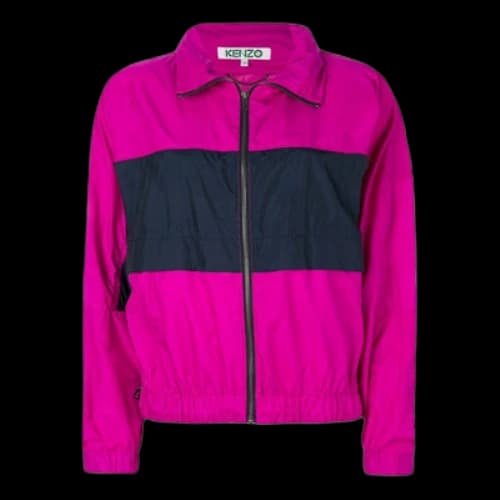 KENZO polyester Stripe Short Jacket Rose Red