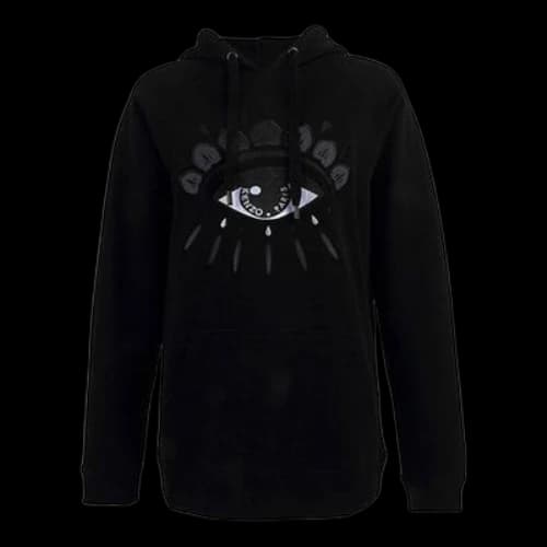 KENZO Eye hooded mid-length Hoodie Black (Women's)