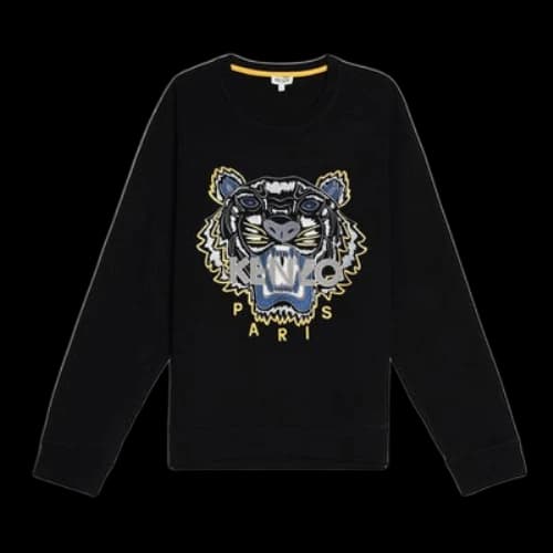 KENZO Black Tiger Head Pattern Sports