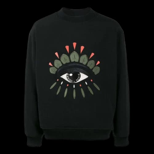 KENZO Eye Pattern Round Neck Black