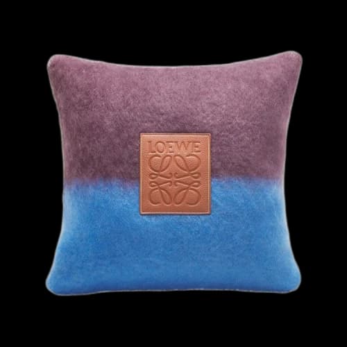 Loewe Logo Patch Color Block Cushion 'Purple'
