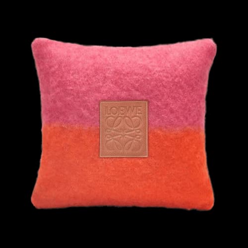 Loewe Logo Patch Color Block Cushion 'Orange'