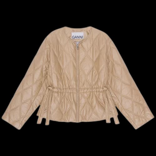 GANNI Shiny Quilt Jacket 'Tanin'