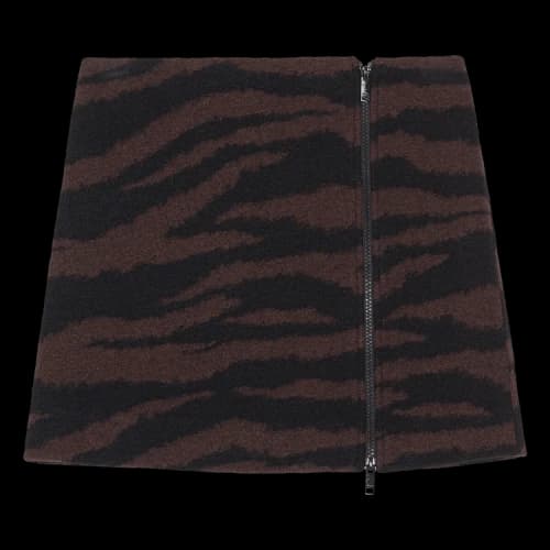 GANNI Wool Jacquard Mini Skirt 'Black'