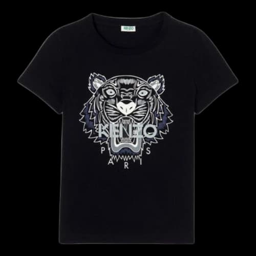 KENZO Classic Tiger Head Printing Short Sleeve Black