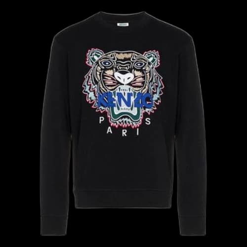 KENZO Tiger Head Embroidered Printing Long Sleeves Sweatshirt 'Black'