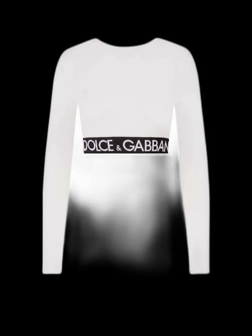 Dolce & Gabbana Woman Stretch Cotton Top White