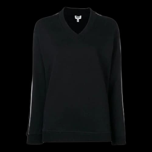KENZO Back Logo V neck Sports Hoodie Black (Women's)