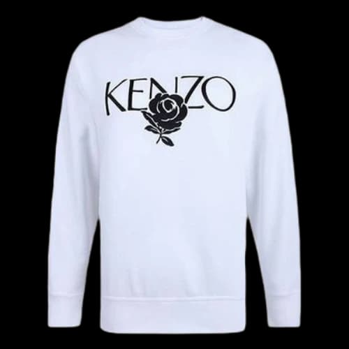 KENZO Printing Round-neck Swea White (Women's)