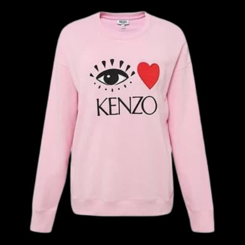KENZO Love Large Eye Embroidered Hoodie Pink (Women's)