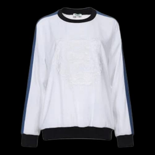 KENZO Round Neck Pullover Long Sleeves Hoodie White (Women's)