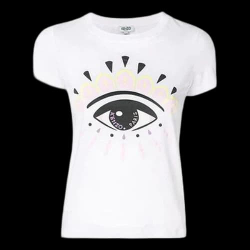 KENZO White Eye Printing Short Sleeve