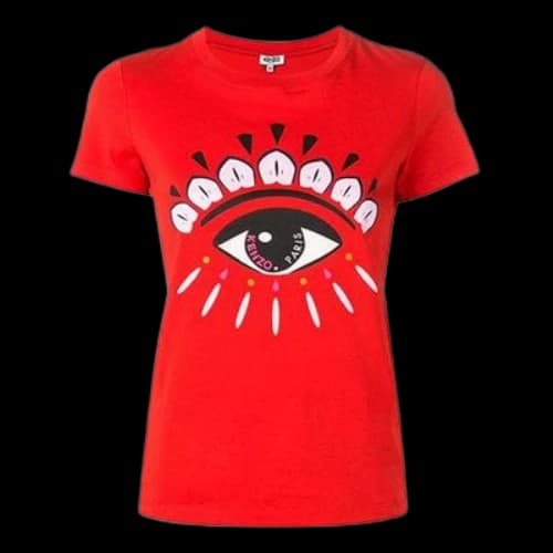 KENZO Cotton Eye Printing Short Sleeve Red