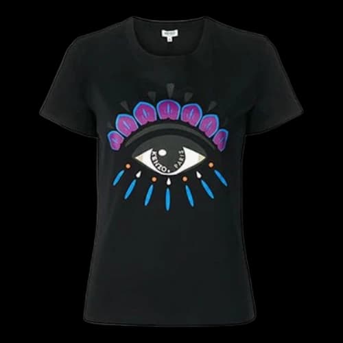 KENZO Eye Printing Short Sleeve Black