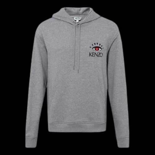 Kenzo Hooded Love Eye Embroidered Hoodie 'Light Grey'
