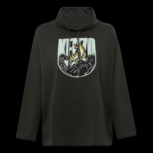 KENZO Gold TIGER Long Sleeves Hoodie 'Military Green'
