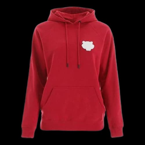 KENZO Cotton hooded Long Sleeves Hoodie Red (Women's)