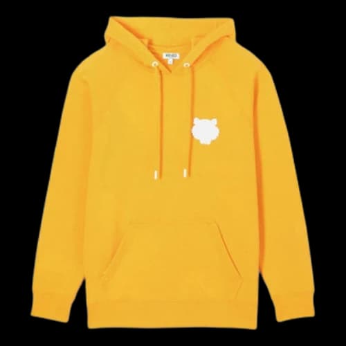 KENZO hooded Pullover Long Sleeves Hoodie Yellow (Women's)
