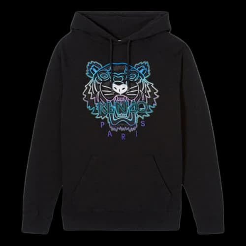 KENZO Tiger Head hooded Pullover Long Sleeves Hoodie Black (Women's)