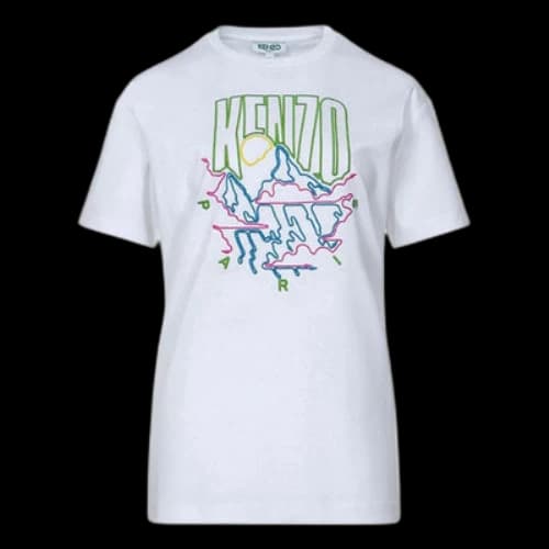 KENZO Printing Pattern Short Sleeve White