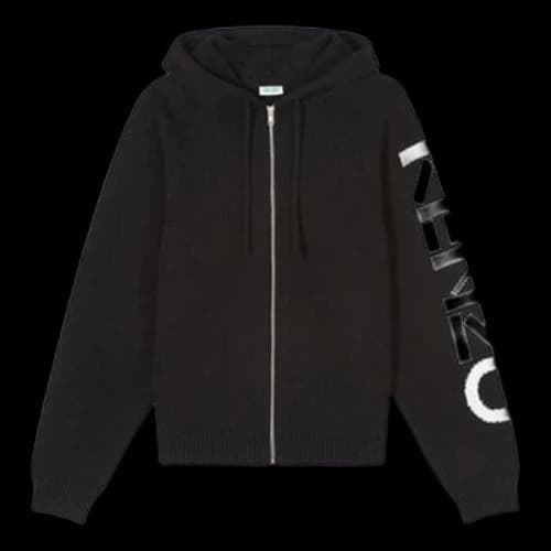 KENZO Logo Printing Jacket Coat Male Black